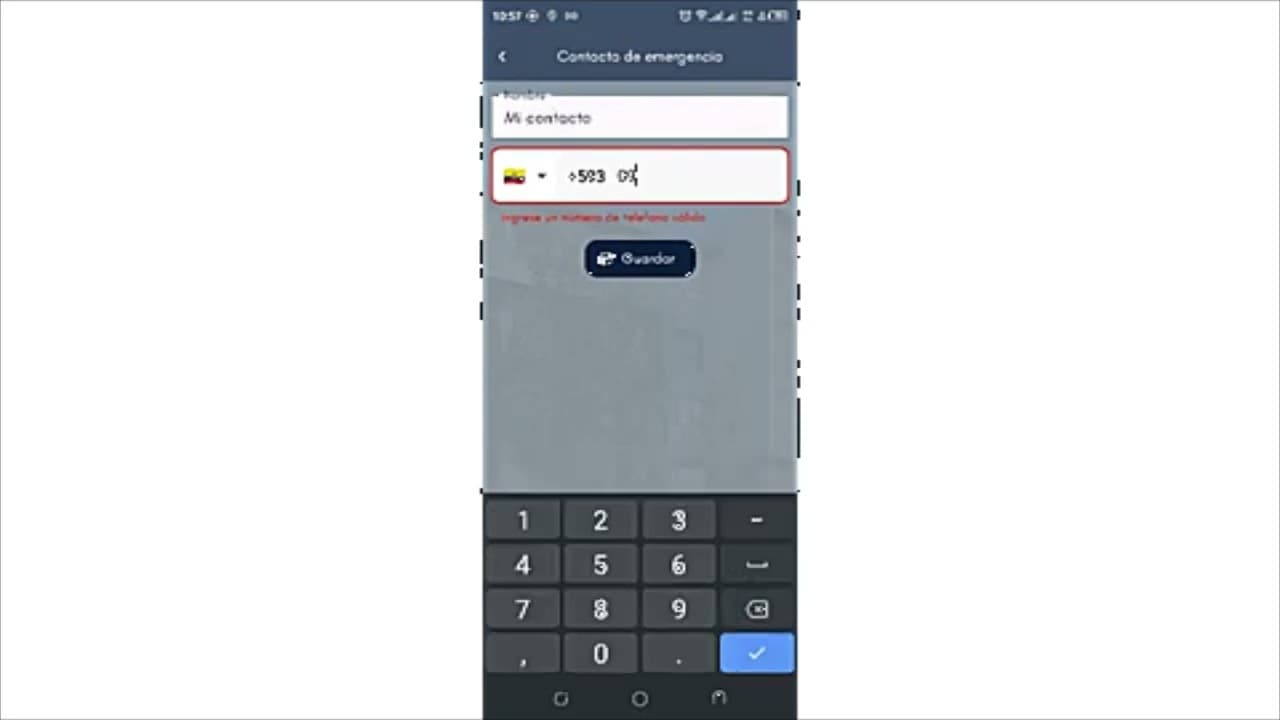 Agregar contacto de emergencia